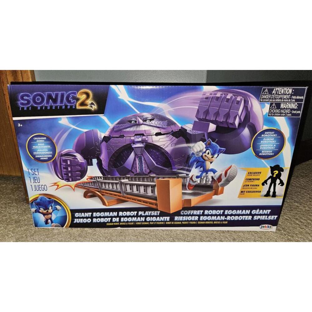 SONIC THE HEDGEHOG 2 GIANT EGGMAN ROBOT PLAYSET. NEW/SEALED BOX